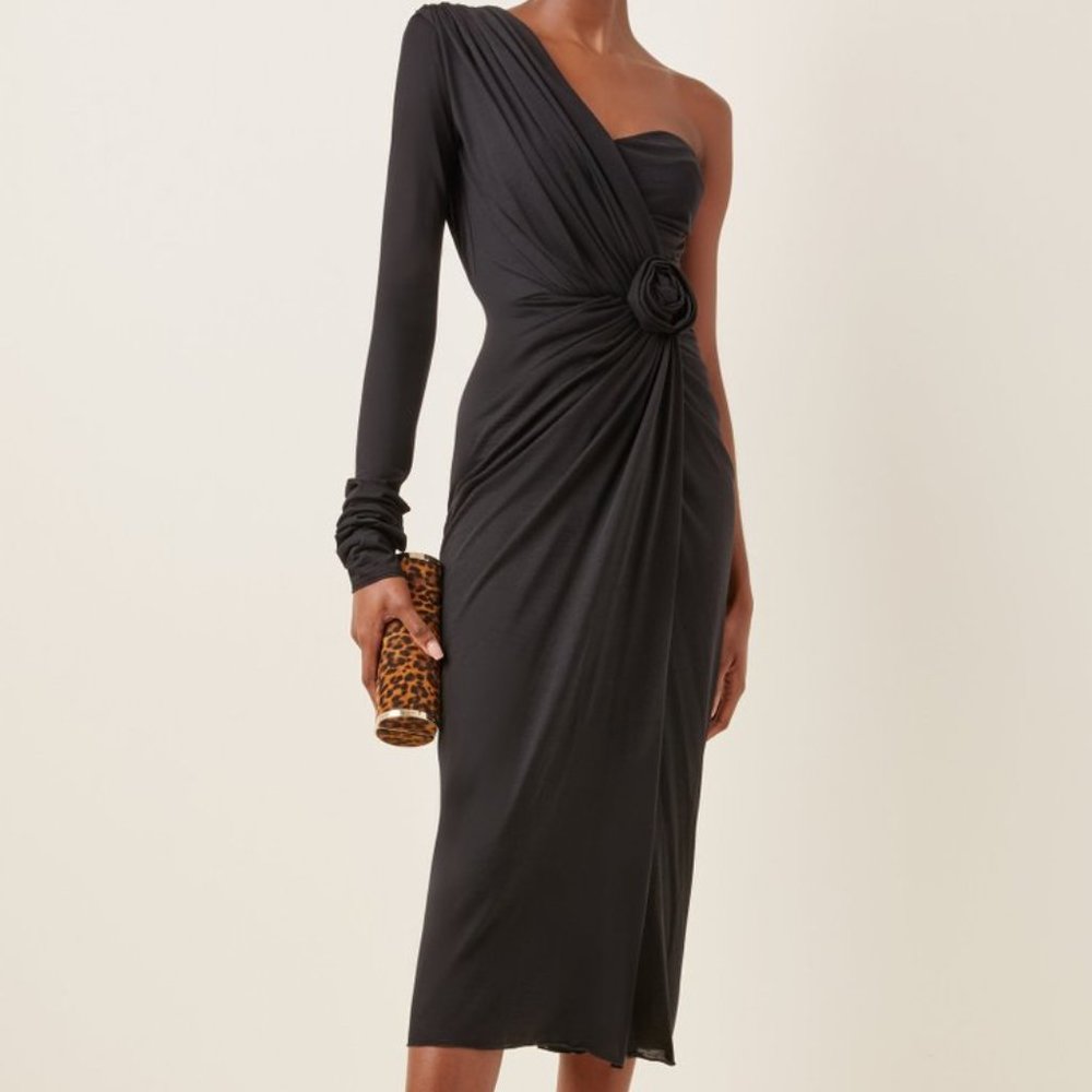 Dolce & Gabbana One Shoulder Ruched Dress-Size 36